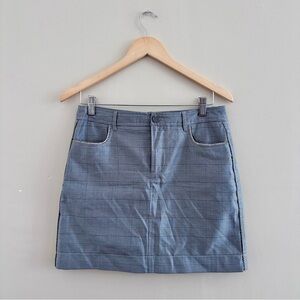 Ganni Silk Checkered Mini Skirt